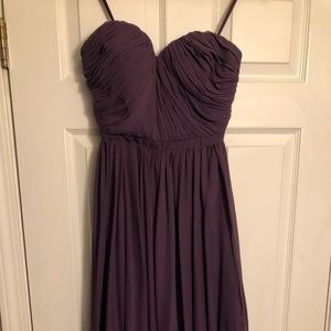 Strapless Plum Gown